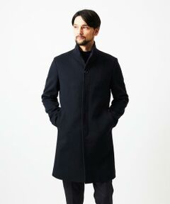 MICHEL KLEIN HOMME / ミッシェルクランオム ステンカラーコート | スタンドカラーロングコート