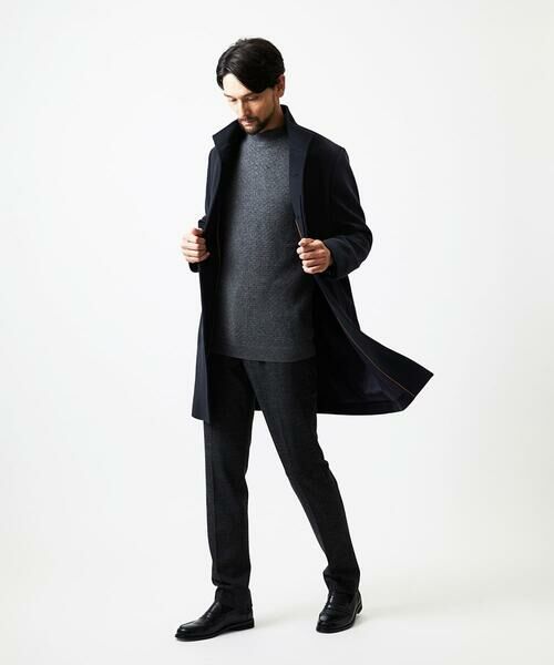 MICHEL KLEIN HOMME / ミッシェルクランオム ステンカラーコート | スタンドカラーロングコート | 詳細2