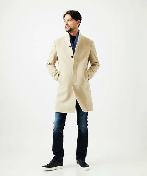 MICHEL KLEIN HOMME / ミッシェルクランオム ステンカラーコート | スタンドカラーロングコート | 詳細14