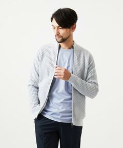 MICHEL KLEIN HOMME / ミッシェルクランオム ニット・セーター | スタンドカラ—ニットカーディガン