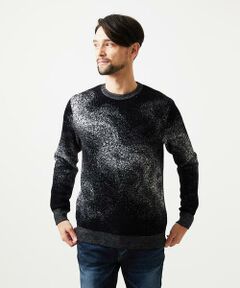 MICHEL KLEIN HOMME / ミッシェルクランオム ニット・セーター | 《日本製》スモーク柄クルーネックモールニット