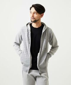 MICHEL KLEIN HOMME / ミッシェルクランオム ニット・セーター | 【セットアップ】ニットジップアップパーカー