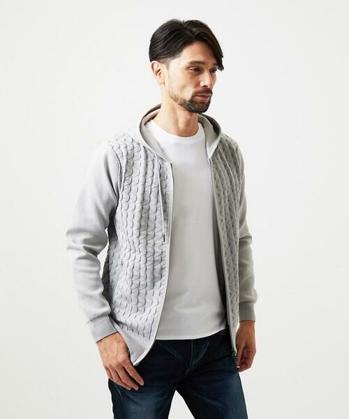 MICHEL KLEIN HOMME / ミッシェルクランオム ニット・セーター | 【セットアップ】ニットジップアップパーカー | 詳細3