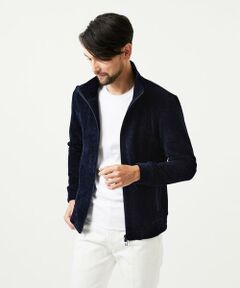 MICHEL KLEIN HOMME / ミッシェルクランオム カーディガン・ボレロ | スタンドカラーモールニットカーディガン