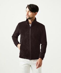 MICHEL KLEIN HOMME / ミッシェルクランオム カーディガン・ボレロ | スタンドカラーモールニットカーディガン