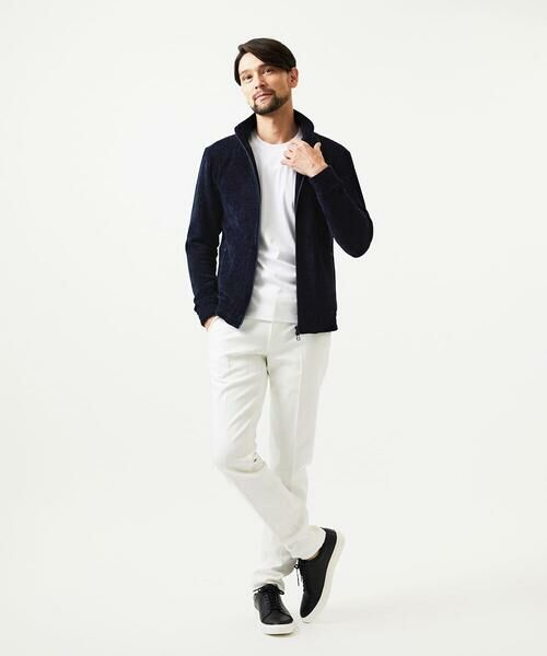 MICHEL KLEIN HOMME / ミッシェルクランオム カーディガン・ボレロ | スタンドカラーモールニットカーディガン | 詳細1