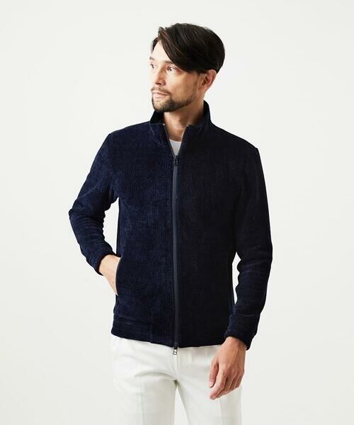 MICHEL KLEIN HOMME / ミッシェルクランオム カーディガン・ボレロ | スタンドカラーモールニットカーディガン | 詳細2