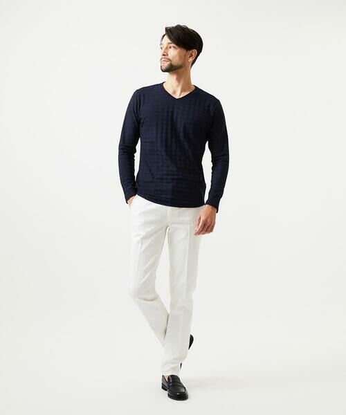 MICHEL KLEIN HOMME / ミッシェルクランオム カットソー | チドリ柄Vネックカットソー | 詳細1