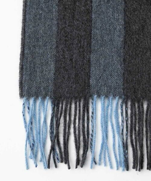 MICHEL KLEIN HOMME / ミッシェルクランオム マフラー・ショール・スヌード・ストール | ストライプ柄カシミヤマフラー | 詳細3