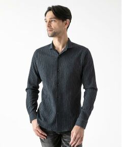 MICHEL KLEIN HOMME / ミッシェルクランオム シャツ・ブラウス | ジャージストライプ長袖シャツ