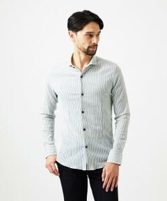 MICHEL KLEIN HOMME / ミッシェルクランオム シャツ・ブラウス | ジャージストライプ長袖シャツ