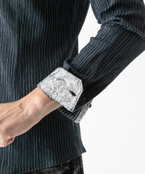 MICHEL KLEIN HOMME / ミッシェルクランオム シャツ・ブラウス | ジャージストライプ長袖シャツ | 詳細10