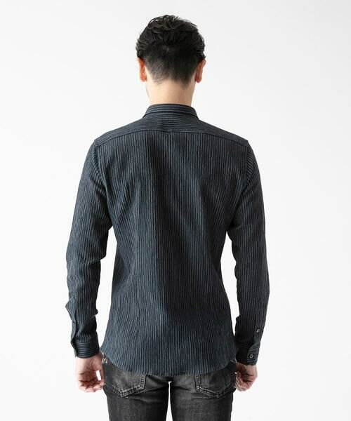 MICHEL KLEIN HOMME / ミッシェルクランオム シャツ・ブラウス | ジャージストライプ長袖シャツ | 詳細5