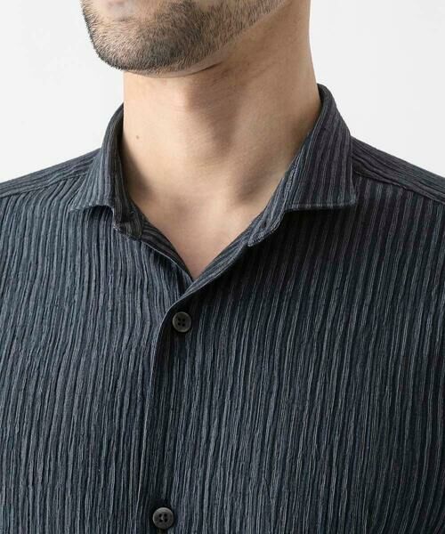 MICHEL KLEIN HOMME / ミッシェルクランオム シャツ・ブラウス | ジャージストライプ長袖シャツ | 詳細6