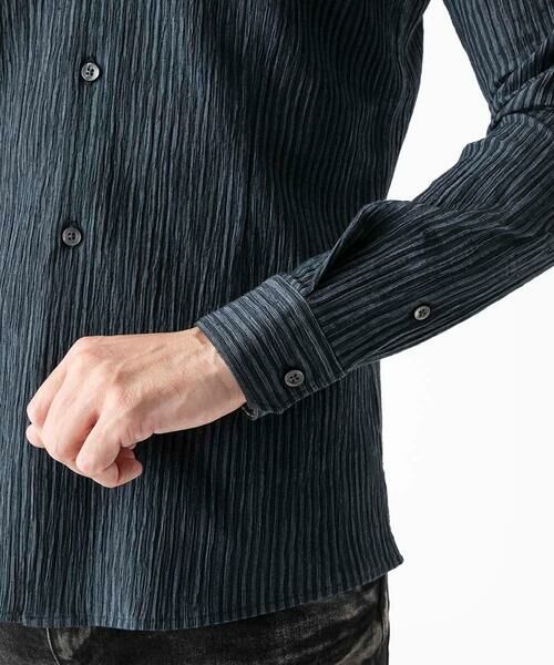 MICHEL KLEIN HOMME / ミッシェルクランオム シャツ・ブラウス | ジャージストライプ長袖シャツ | 詳細7