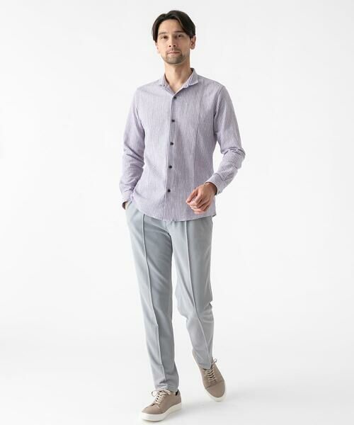 MICHEL KLEIN HOMME / ミッシェルクランオム シャツ・ブラウス | ジャージストライプ長袖シャツ | 詳細12