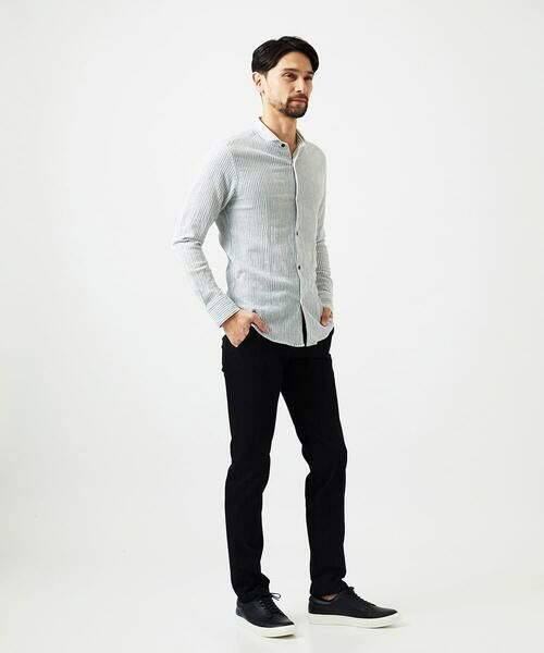 MICHEL KLEIN HOMME / ミッシェルクランオム シャツ・ブラウス | ジャージストライプ長袖シャツ | 詳細16
