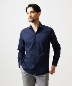 MICHEL KLEIN HOMME / ミッシェルクランオム シャツ・ブラウス | コットンウェーブ長袖シャツ