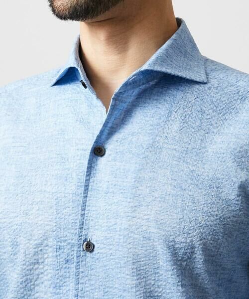 MICHEL KLEIN HOMME / ミッシェルクランオム シャツ・ブラウス | コットンウェーブ長袖シャツ | 詳細10