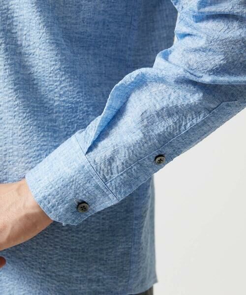 MICHEL KLEIN HOMME / ミッシェルクランオム シャツ・ブラウス | コットンウェーブ長袖シャツ | 詳細11