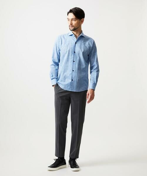 MICHEL KLEIN HOMME / ミッシェルクランオム シャツ・ブラウス | コットンウェーブ長袖シャツ | 詳細5