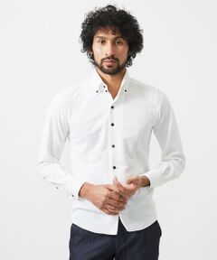 MICHEL KLEIN HOMME / ミッシェルクランオム シャツ・ブラウス | 《日本製》ボタンダウン長袖シャツ