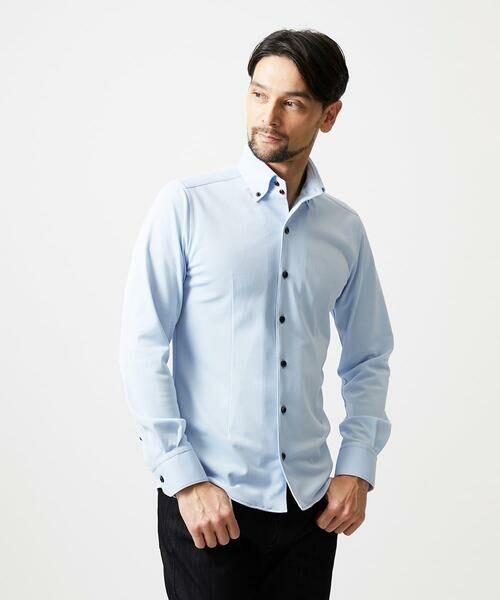 MICHEL KLEIN HOMME / ミッシェルクランオム シャツ・ブラウス | 《日本製》ボタンダウン長袖シャツ | 詳細1