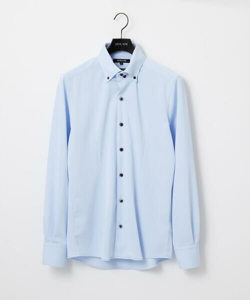 MICHEL KLEIN HOMME / ミッシェルクランオム シャツ・ブラウス | 《日本製》ボタンダウン長袖シャツ（ライトブルー）