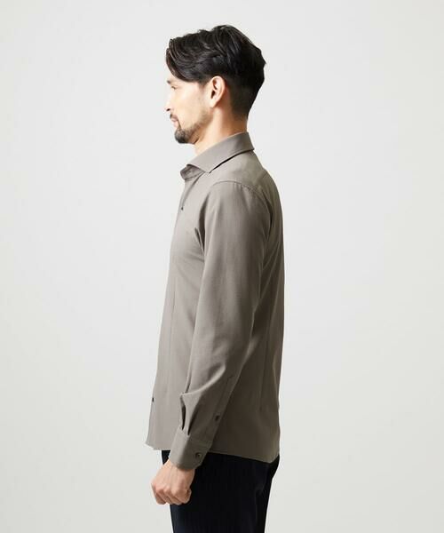 MICHEL KLEIN HOMME / ミッシェルクランオム シャツ・ブラウス | ストレッチサッカー長袖シャツ | 詳細1