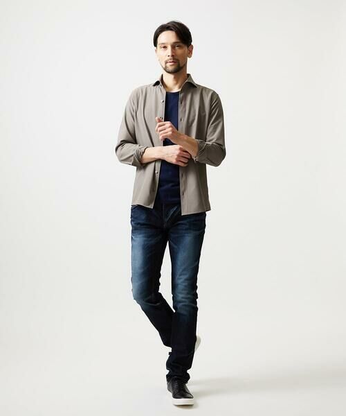 MICHEL KLEIN HOMME / ミッシェルクランオム シャツ・ブラウス | ストレッチサッカー長袖シャツ | 詳細11