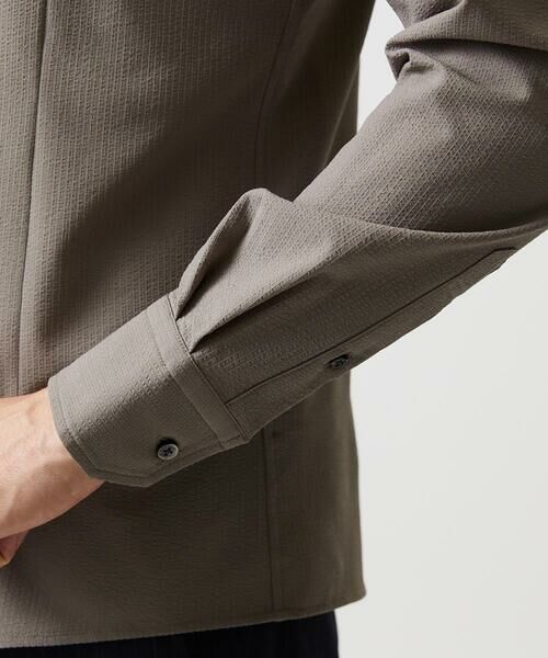 MICHEL KLEIN HOMME / ミッシェルクランオム シャツ・ブラウス | ストレッチサッカー長袖シャツ | 詳細4