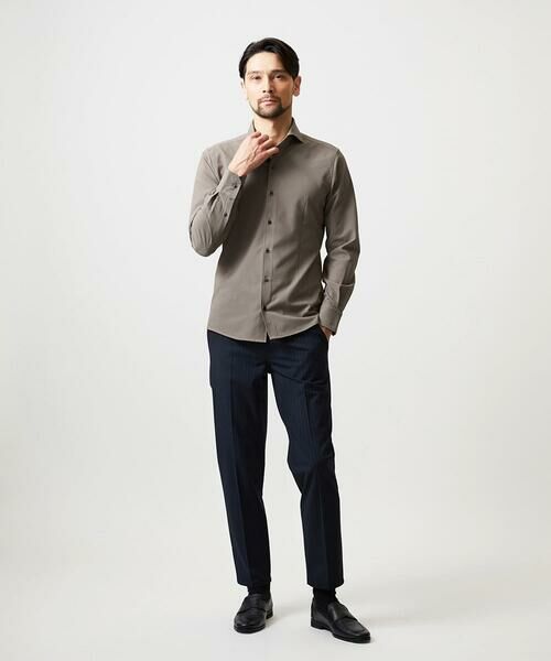 MICHEL KLEIN HOMME / ミッシェルクランオム シャツ・ブラウス | ストレッチサッカー長袖シャツ | 詳細9