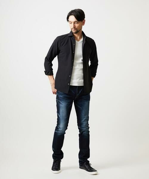 MICHEL KLEIN HOMME / ミッシェルクランオム シャツ・ブラウス | ストレッチサッカー長袖シャツ | 詳細17