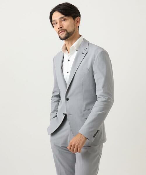 MICHEL KLEIN HOMME / ミッシェルクランオム テーラードジャケット | 【セットアップ】コットンライクストレッチテーラードジャケット | 詳細1