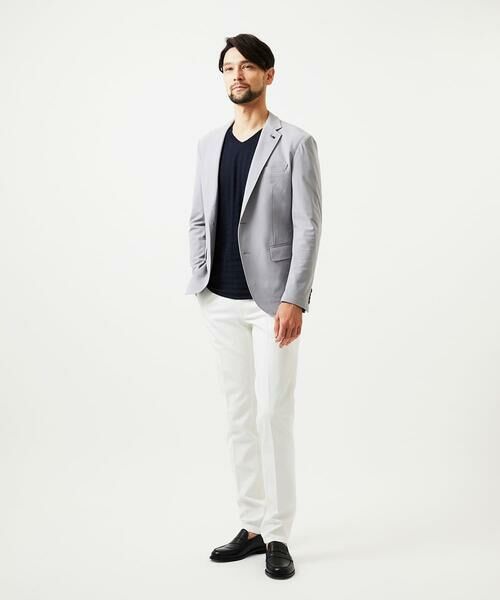 MICHEL KLEIN HOMME / ミッシェルクランオム テーラードジャケット | 【セットアップ】コットンライクストレッチテーラードジャケット | 詳細4