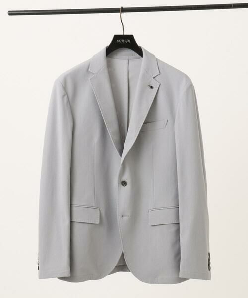 MICHEL KLEIN HOMME / ミッシェルクランオム テーラードジャケット | 【セットアップ】コットンライクストレッチテーラードジャケット（グレー）