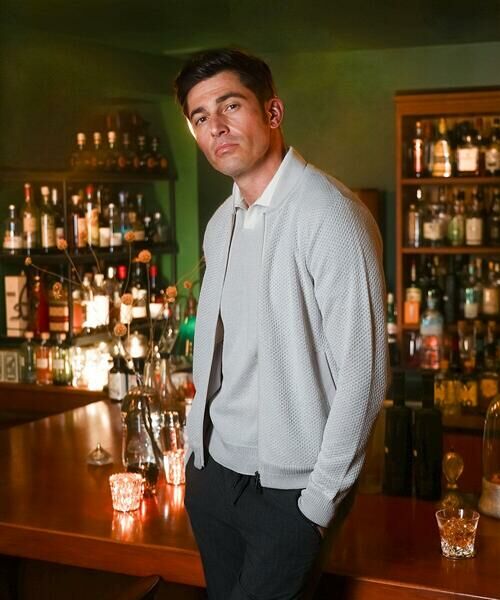 MICHEL KLEIN HOMME / ミッシェルクランオム その他アウター | 《日本製》見附ニットMA1ブルゾン（アイボリー）