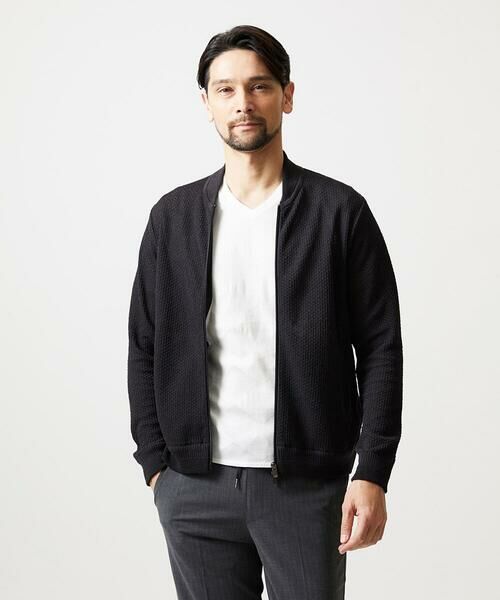 MICHEL KLEIN HOMME / ミッシェルクランオム その他アウター | 《日本製》見附ニットMA1ブルゾン | 詳細1