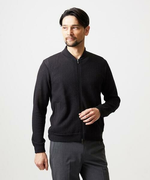 MICHEL KLEIN HOMME / ミッシェルクランオム その他アウター | 《日本製》見附ニットMA1ブルゾン | 詳細3