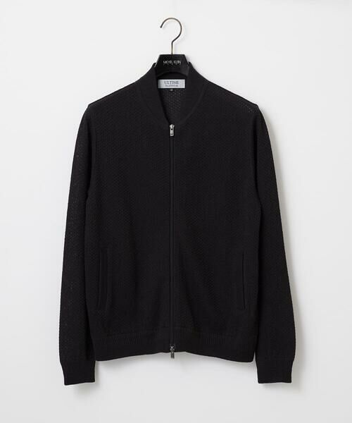 MICHEL KLEIN HOMME / ミッシェルクランオム その他アウター | 《日本製》見附ニットMA1ブルゾン（ブラック）