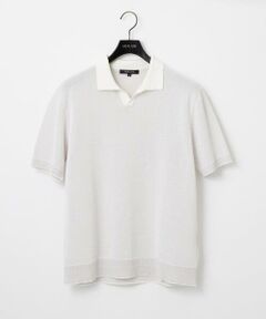 MICHEL KLEIN HOMME / ミッシェルクランオム ニット・セーター | 《日本製》見附ニット半袖ポロシャツ