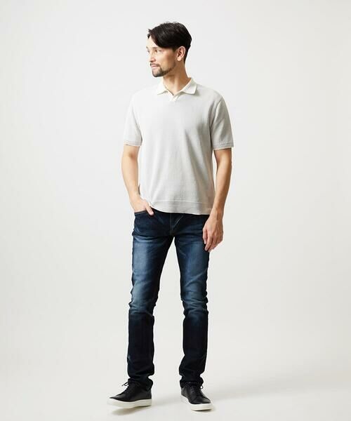 MICHEL KLEIN HOMME / ミッシェルクランオム ニット・セーター | 《日本製》見附ニット半袖ポロシャツ | 詳細2