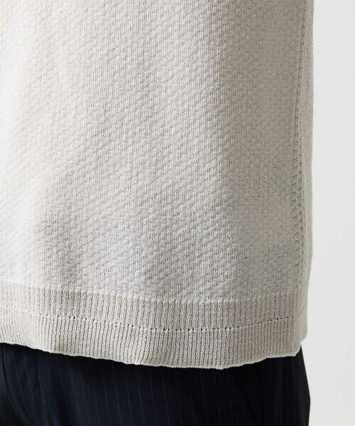 MICHEL KLEIN HOMME / ミッシェルクランオム ニット・セーター | 《日本製》見附ニット半袖ポロシャツ | 詳細7