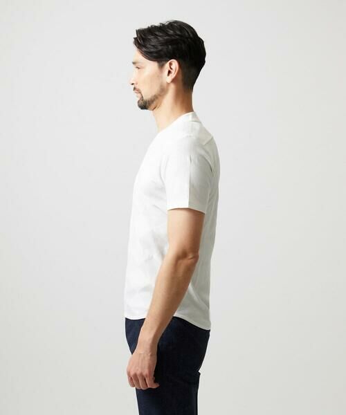 MICHEL KLEIN HOMME / ミッシェルクランオム カットソー | アーガイル柄Vネック半袖カットソー | 詳細4