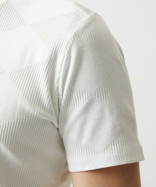 MICHEL KLEIN HOMME / ミッシェルクランオム カットソー | アーガイル柄Vネック半袖カットソー | 詳細7