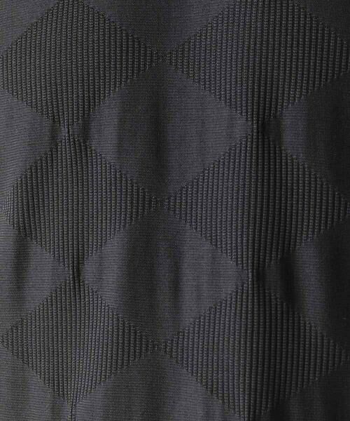 MICHEL KLEIN HOMME / ミッシェルクランオム カットソー | アーガイル柄Vネック半袖カットソー(ブラック)