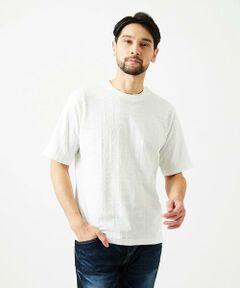 MICHEL KLEIN HOMME / ミッシェルクランオム カットソー | 【セットアップ】ジャカードクルーネック半袖カットソー