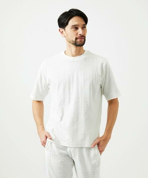 MICHEL KLEIN HOMME / ミッシェルクランオム カットソー | 【セットアップ】ジャカードクルーネック半袖カットソー | 詳細2