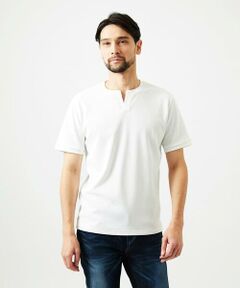 MICHEL KLEIN HOMME / ミッシェルクランオム カットソー | 《日本製》キーネック半袖カットソー