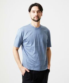 MICHEL KLEIN HOMME / ミッシェルクランオム カットソー | 切り替えクルーネック半袖カットソー